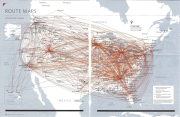 Airline Route Maps: An interesting Solution to a Node-Link Problem